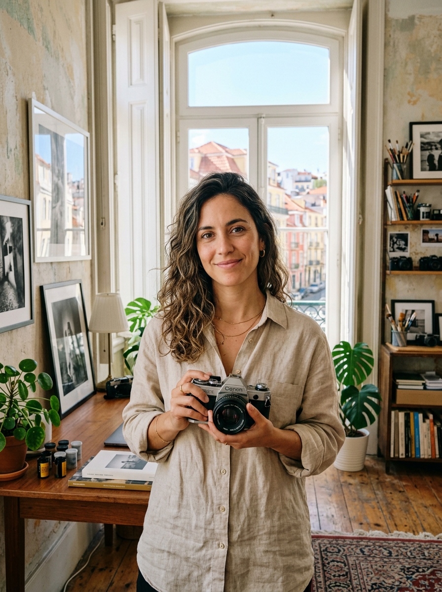 Retrato autoral de mulher em estúdio com luz suave